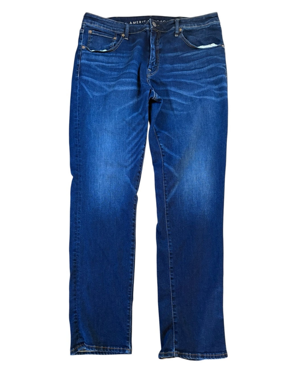 American Eagle Athletic Fit Dark Wash Jeans. Size 38x34